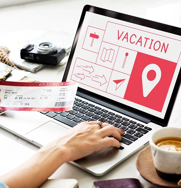Booking confirmation screen for business travel